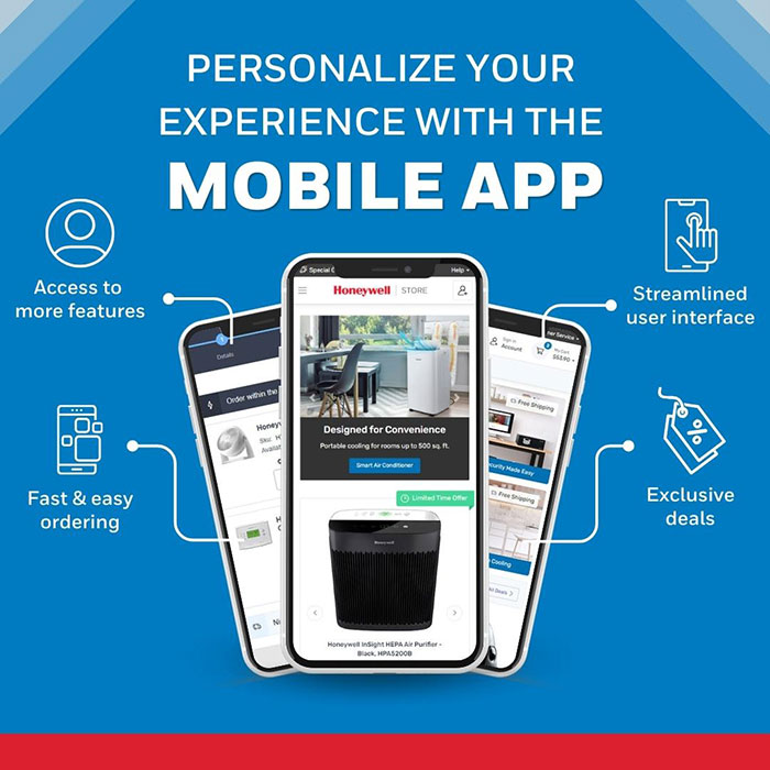 download the honeywell store app on android or apple