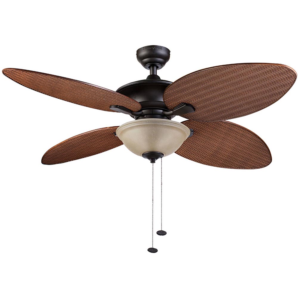 Honeywell Sunset Key Indoor and Outdoor Ceiling Fan, Bronze, 52 Inch - 10263