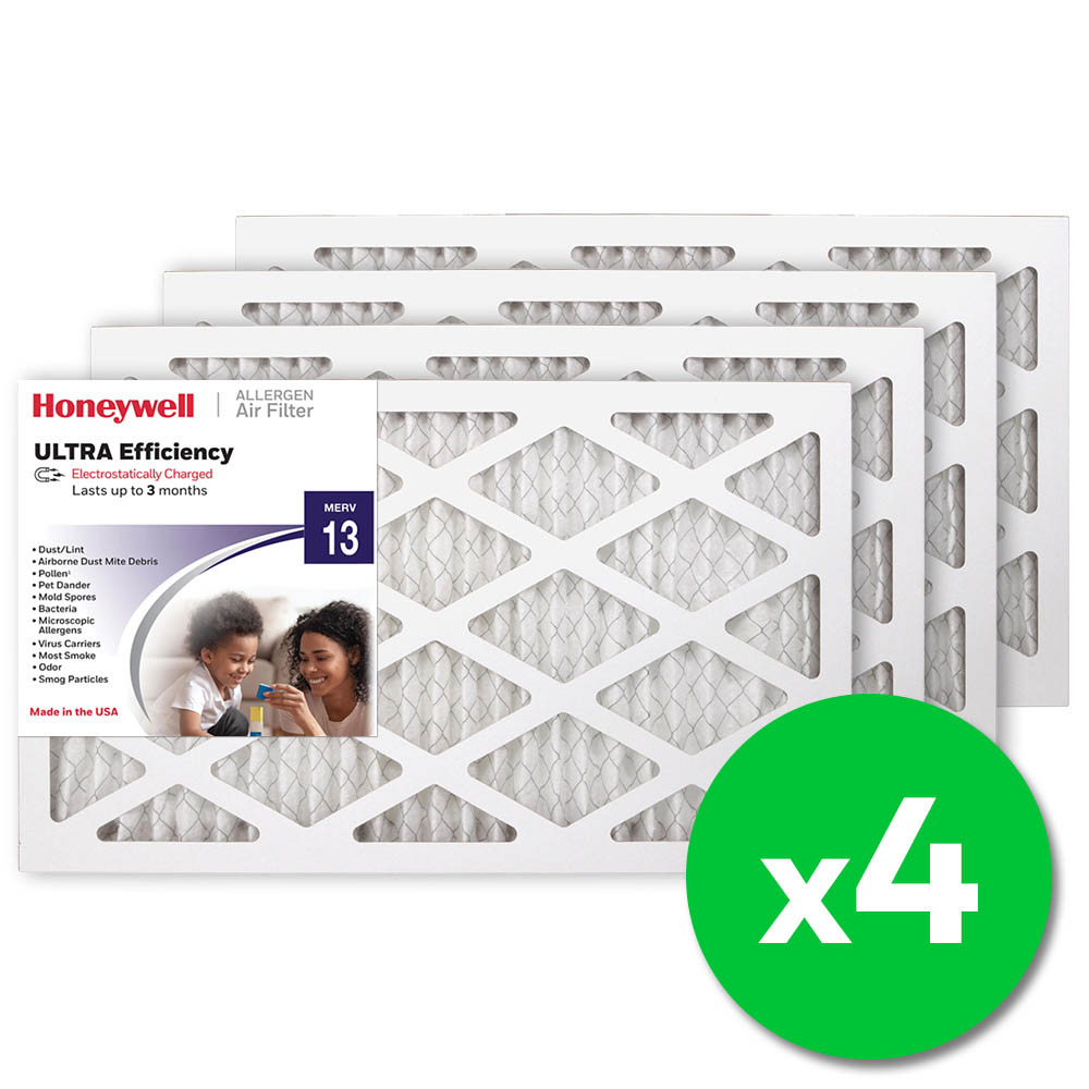 Honeywell 12x20x1 Ultra Efficiency Allergen MERV 13 Air Filter (4 Pack)
