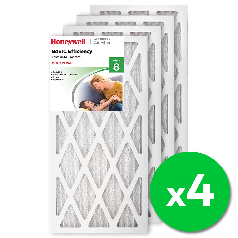 Honeywell 12x24x1 Standard Efficiency Allergen MERV 8 Air Filter (4 Pack)
