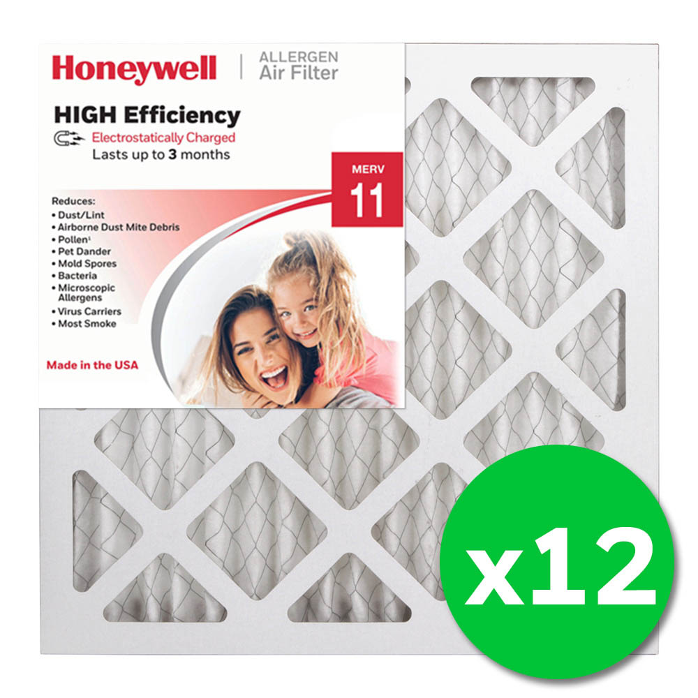 Honeywell 14x14x1 High Efficiency Allergen MERV 11 Air Filter - 12 Pack