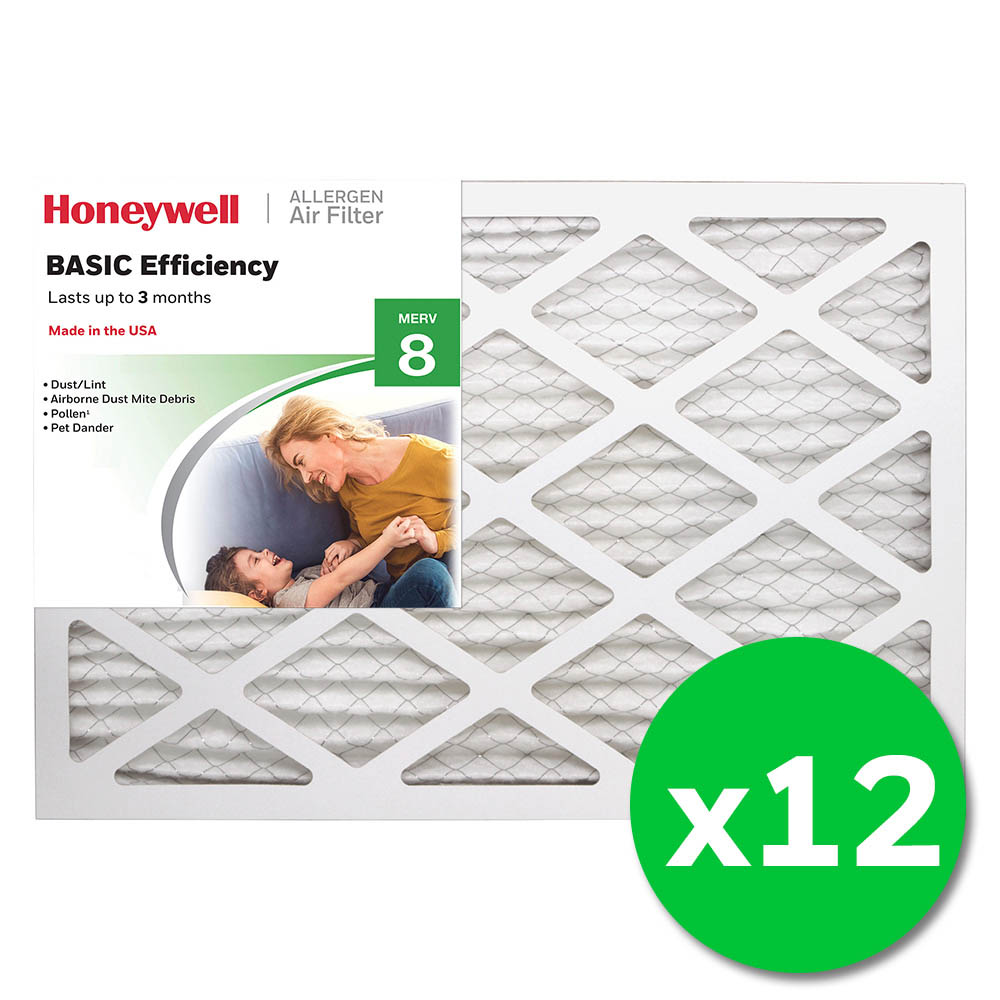 Honeywell 14x20x1 Standard Efficiency Allergen MERV 8 Air Filter - 12 Pack