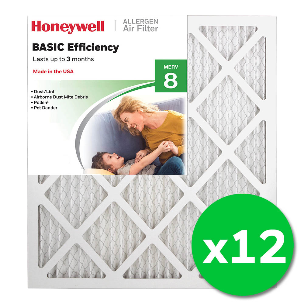 Honeywell 18x20x1 Standard Efficiency Allergen MERV 8 Air Filter - 12 Pack