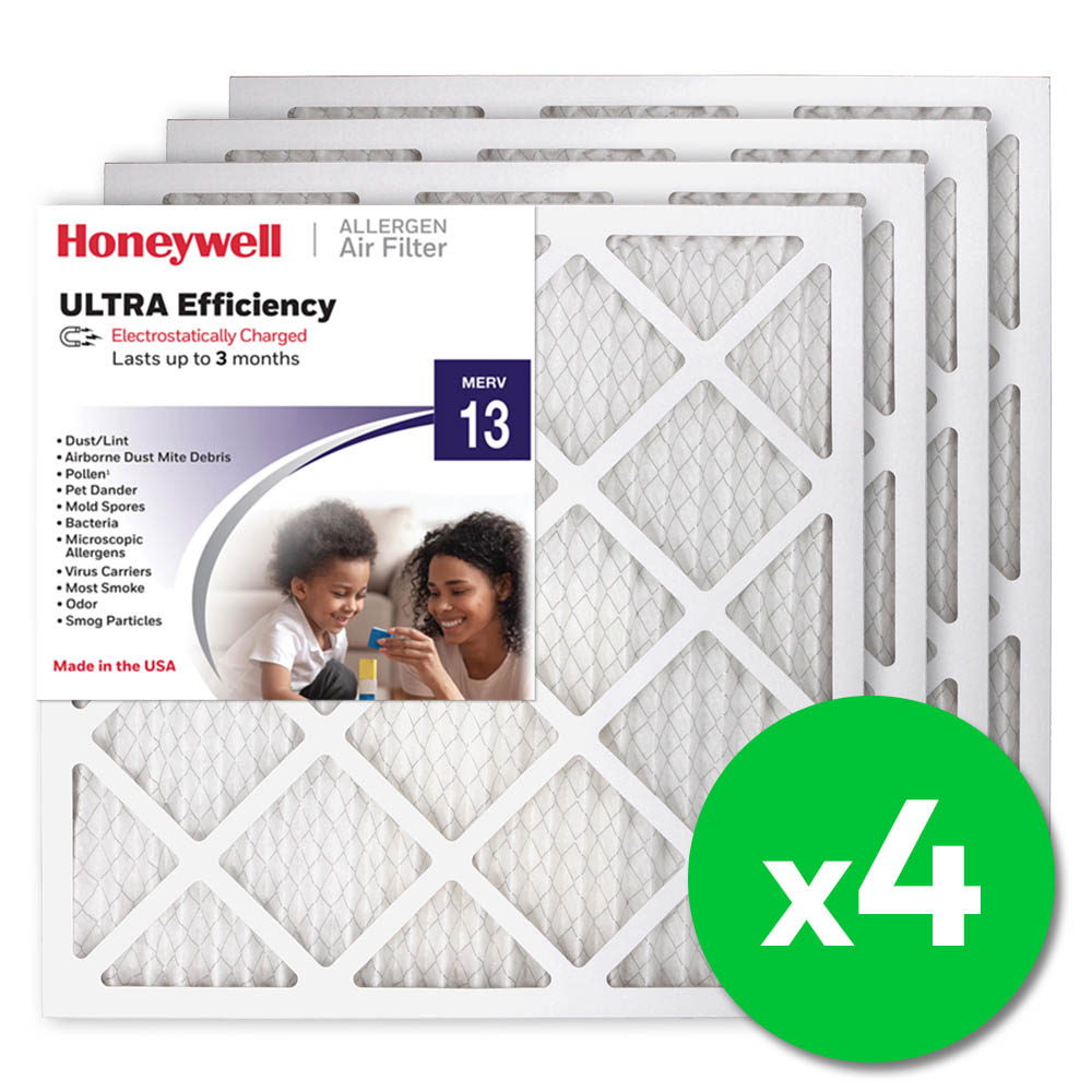 Honeywell 20x20x1 Ultra Efficiency Allergen MERV 13 Air Filter (4 Pack)