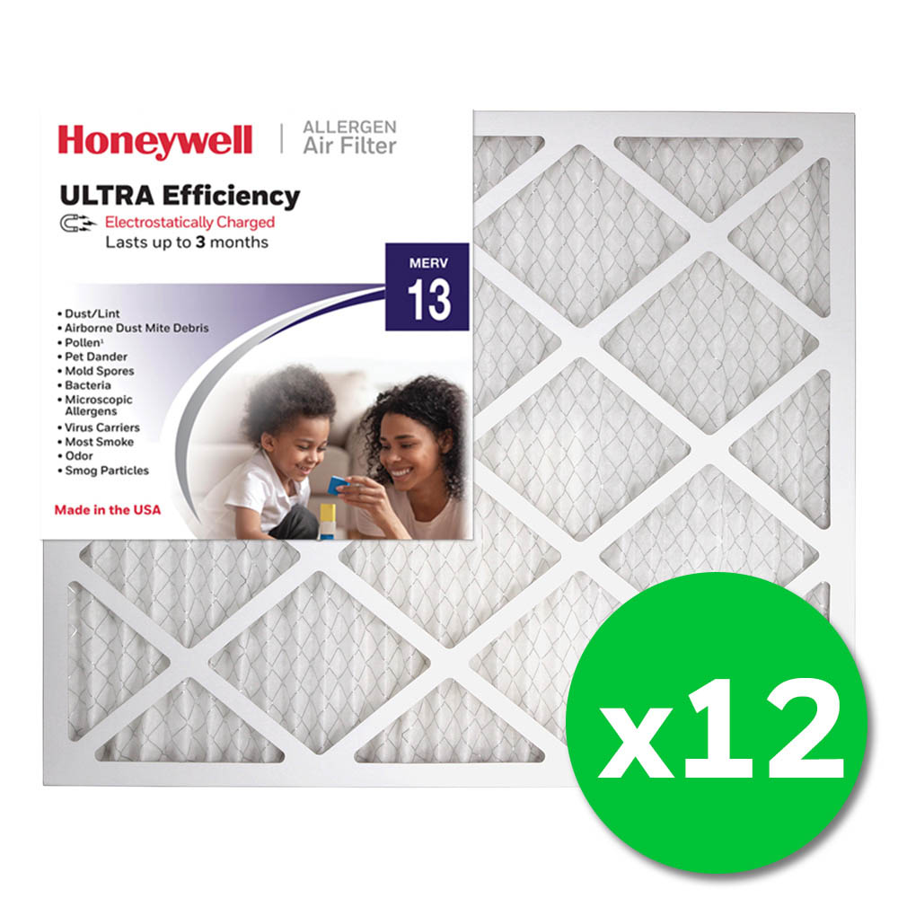 Honeywell 20x24x1 Ultra Efficiency Allergen MERV 13 Air Filter - 12 Pack
