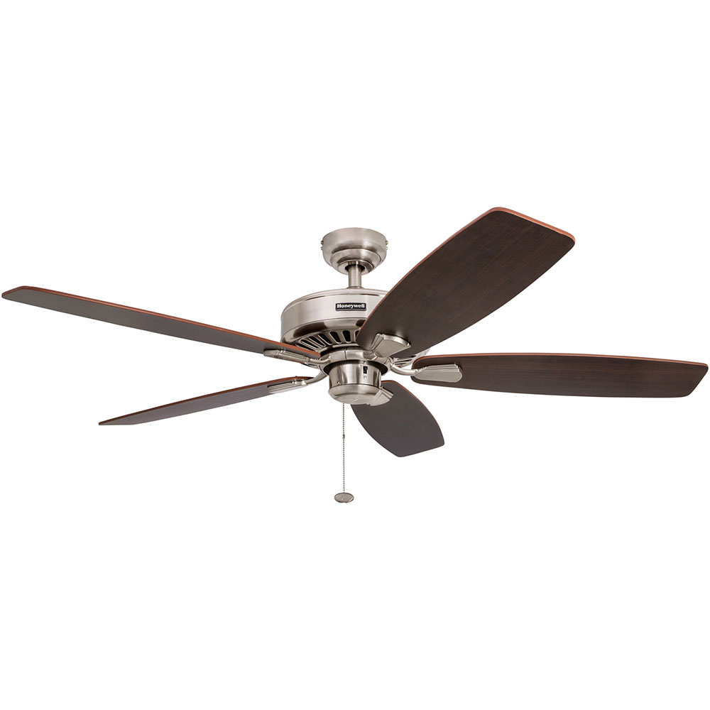 Honeywell Sutton Indoor Ceiling Fan, Brushed Nickel, 52 Inch - 50190