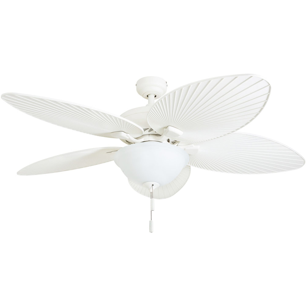 Honeywell Palm Island Indoor and Outdoor Ceiling Fan, White Tropical, 52-Inch - 50508-03