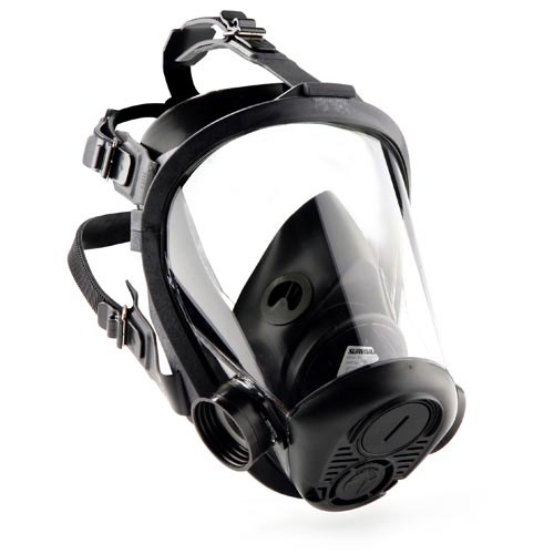 Honeywell Survivair Opti-Fit Tactical Gas Mask Facepiece with 5-Point Strap, Medium