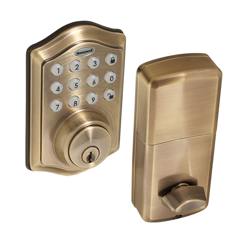 MiLocks Digital Deadbolt Door Lock, Antique Brass Finish With Keyless Entry  Via Remote Control And Keypad Code For Exterior Doors (XF-02AQ) 