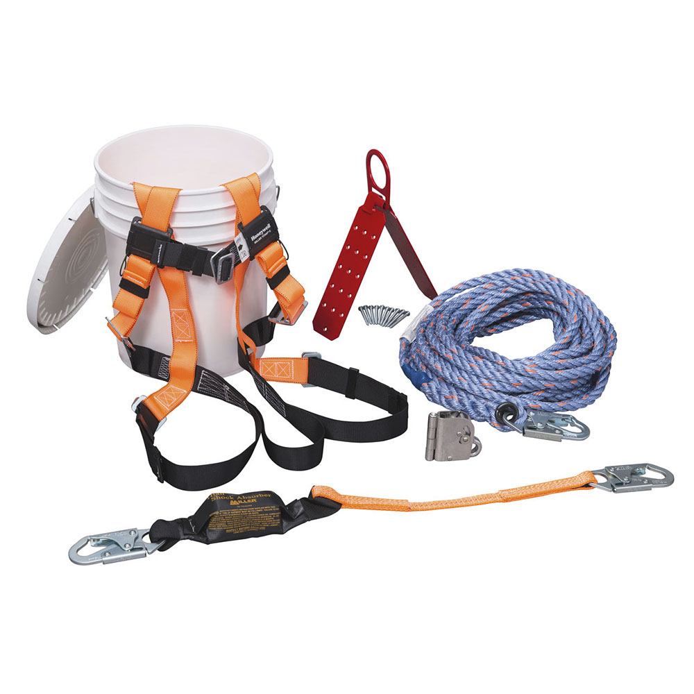 Honeywell Complete Roofer's Fall Protection System with 50-ft. (15 m) rope lifeline - BRFK50-Z7/50FT