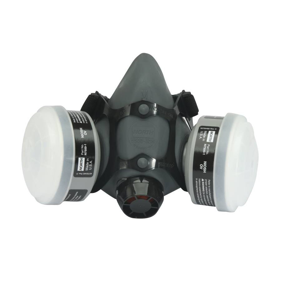 Honeywell OV/R95 Reusable Paint Spray and Pesticide Respirator Convenience Pack; Medium Elastomer Half Mask - RWS-54027