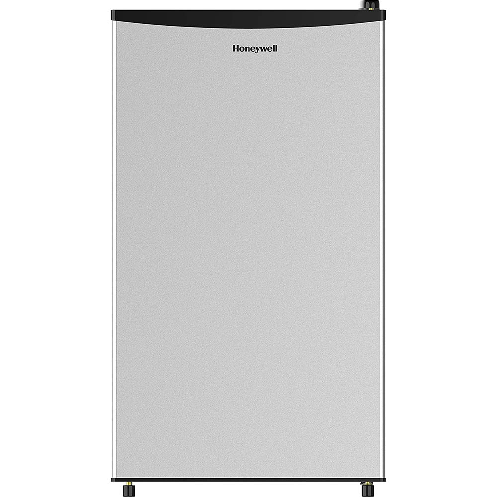 Honeywell Compact Refrigerator 3.3 Cu Ft Mini Fridge with Freezer, Stainless Steel - H33MRS