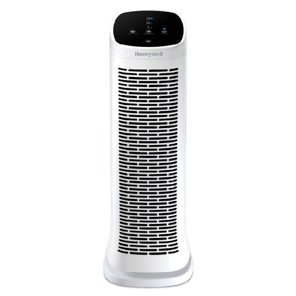 Honeywell Air Genius 3 Oscillating Tower Air Purifier with Permanent Washable Filter- White, HFD300
