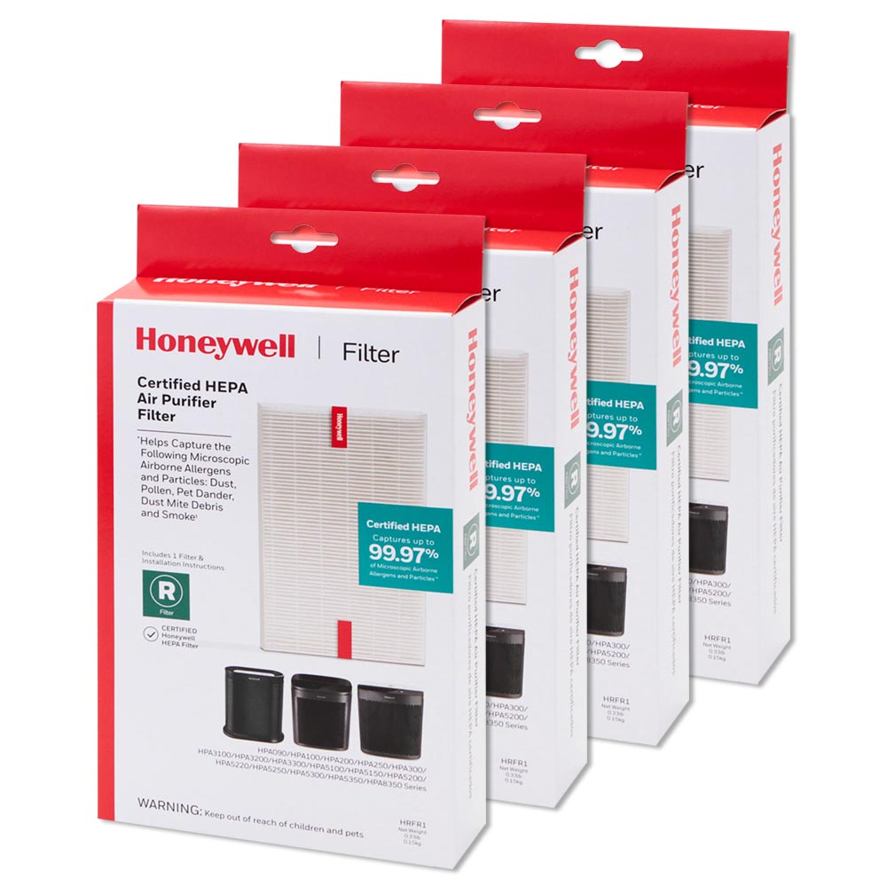 4 Pack Bundle of Honeywell Filter R True HEPA Replacement Filter, HRF-R1