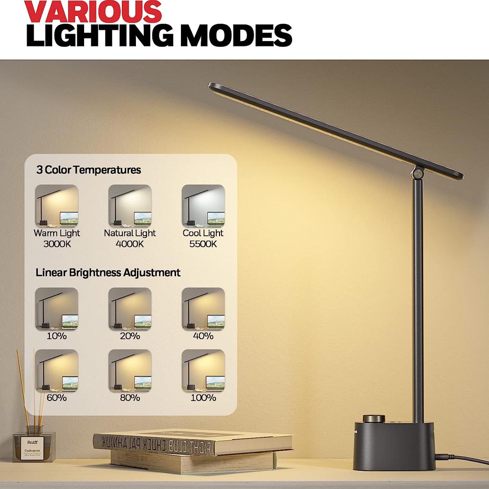 Honeywell Modern Table Lamp with USB Charging Ports - HWT-H01