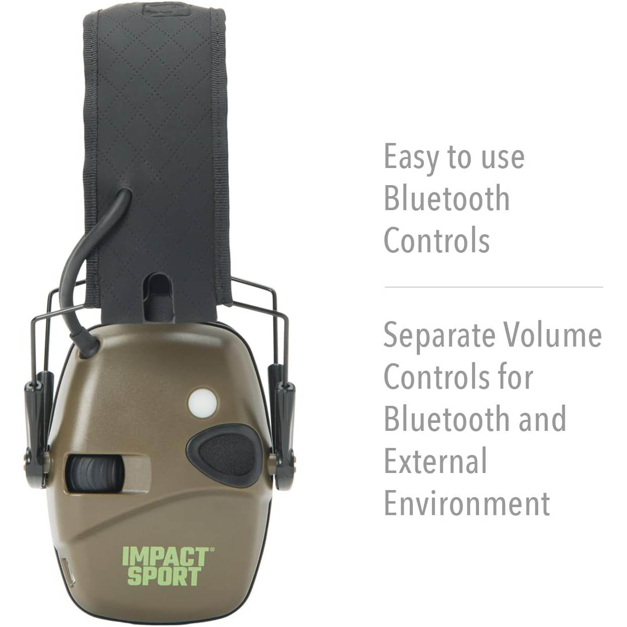 Honeywell Ademco Howard Leight Impact Sport Bluetooth 5.0 Electronic Shooting Earmuff (R-02548) - 2