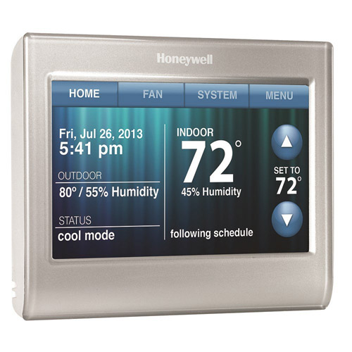 Honeywell Home Wi-Fi Smart Color 7-Day Programmable Smart Thermostat with  Color-Changing Touchscreen Display RTH9585WF - The Home Depot