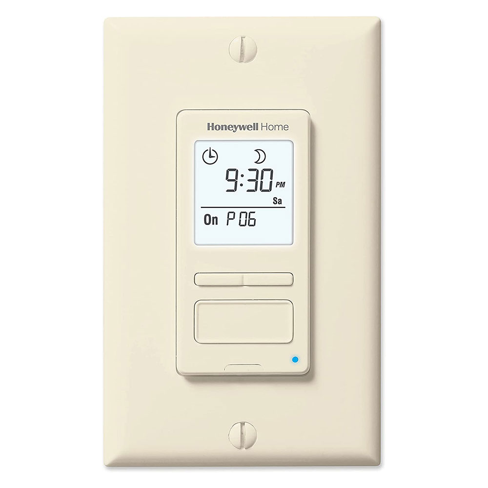 Honeywell Home RPLS541A1001/U ECONO Switch Programmable Light Switch Timer (Almond)