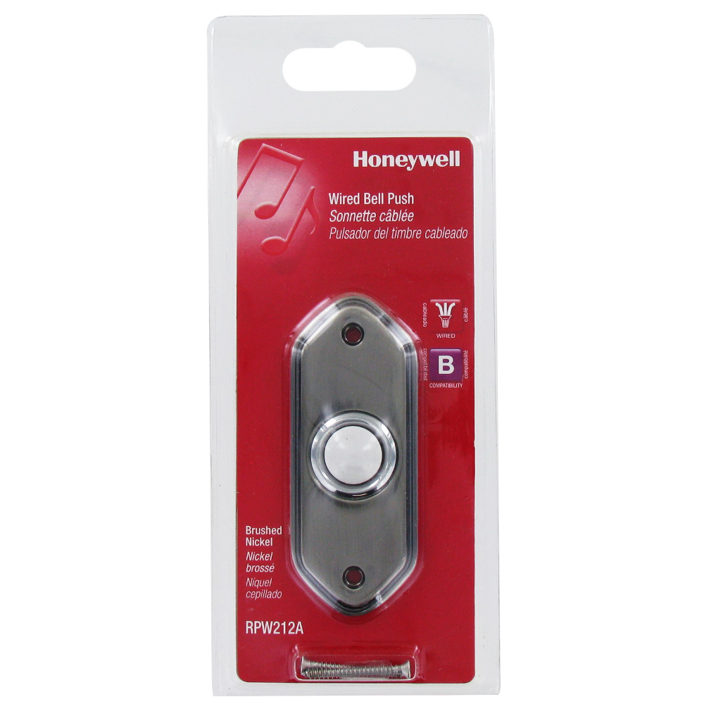 Honeywell Home Wired Push Button for Door Chime, RPW212A1008/A