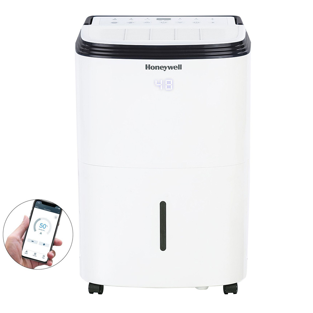 Honeywell TP50AWKN Smart 50-Pint Energy Star Dehumidifier with Wifi Connectivity and Alexa Control for Medium Rooms Up To 3000 Sq. Ft.