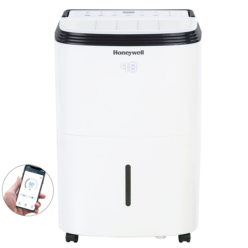 Honeywell TP70AWKN Smart 70-Pint Energy Star Dehumidifier with Wifi Connectivity and Alexa Control for Larger Rooms Up To 4000 Sq. Ft.