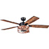 Honeywell Carnegie Indoor Ceiling Fan, Matte Black/Copper, 52-Inch- 51459