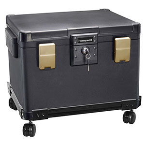 Honeywell 1106W Fire & Waterproof File Chest and Wheel Cart (0.60 cu ft.)