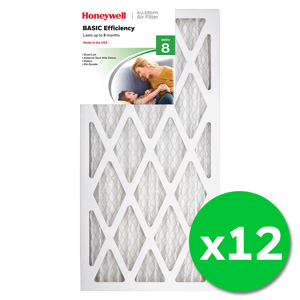 Honeywell 12x24x1 Standard Efficiency Allergen MERV 8 Air Filter - 12 Pack
