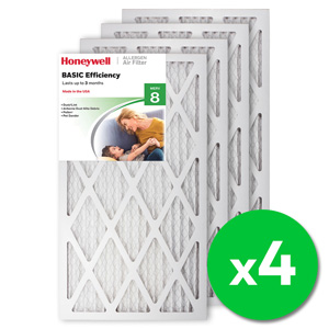 Honeywell 14x25x1 Standard Efficiency Allergen MERV 8 Air Filter (4 Pack)