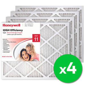Honeywell 20x24x1 High Efficiency Allergen MERV 11 Air Filter (4 Pack)