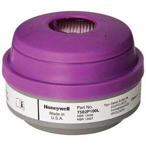Honeywell North Acid Gas (AG) Respirator Cartridge and P100 Filter, 7582P100L