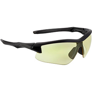 Honeywell Acadia Shooter's Safety Eyewear, Black Frame, Amber Lens - R-02215