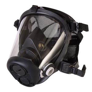Honeywell RU65002L Silicone Full Face Respirator with Mesh Headnet, Large