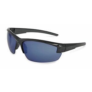 Honeywell Mercury Safety Eyewear with Black Frame, Blue Mirror Lens - RWS-51054