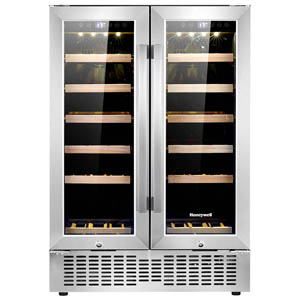 Honeywell 36 Bottle Small Dual Zone Wine Cooler Refrigerator