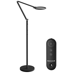 Honeywell 4 Axis Adjustable Floor Lamp with Remote and Eye Protection, Black