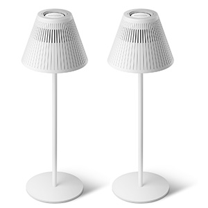 Honeywell Rechargeable Cordless Table Lamps with a Portable Design, Color Changing and Touch Controls, White 2-Pack HWT-M1W