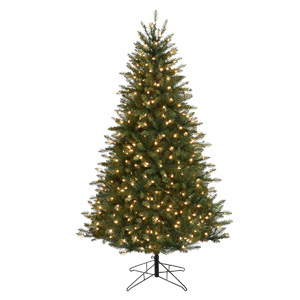 Honeywell 7 ft. Eagle Peak Pine Pre-Lit Artificial Christmas Tree with 600 Warm White LED Lights